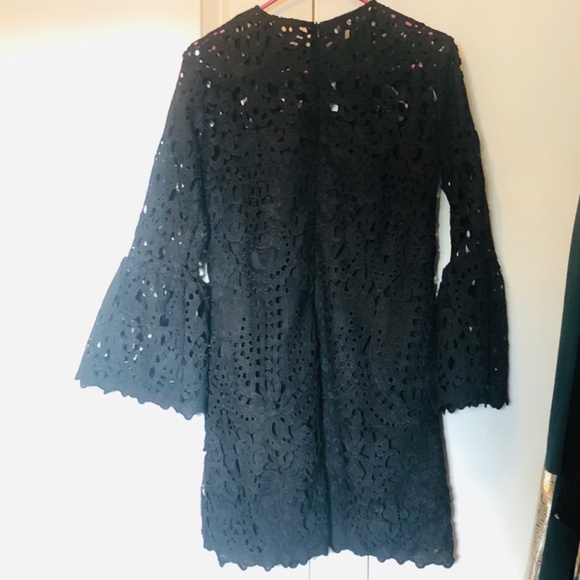 By Malina Black Lace Crochet Dress Size S - Picture 3 of 3